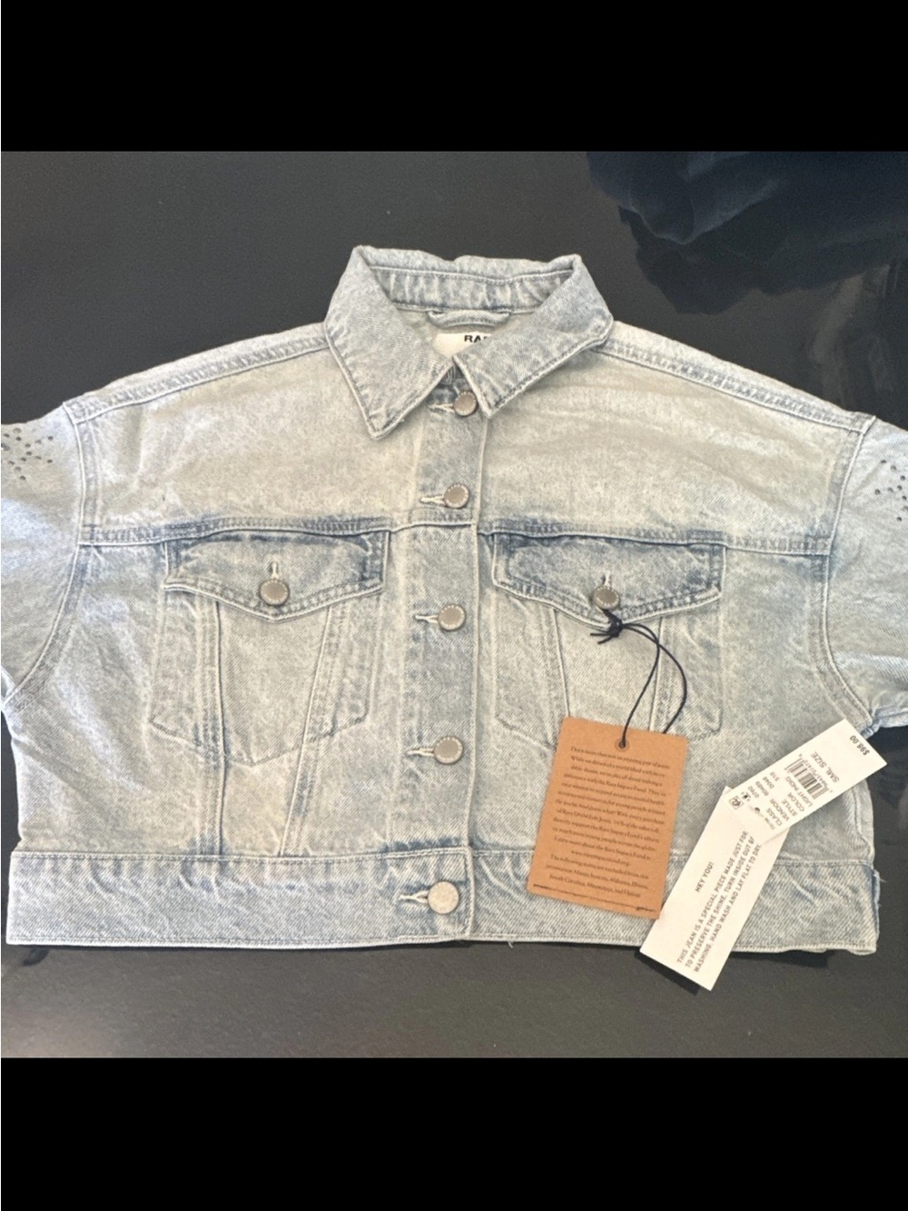 PacSun Light Wash Blue Cropped Denim Jacket